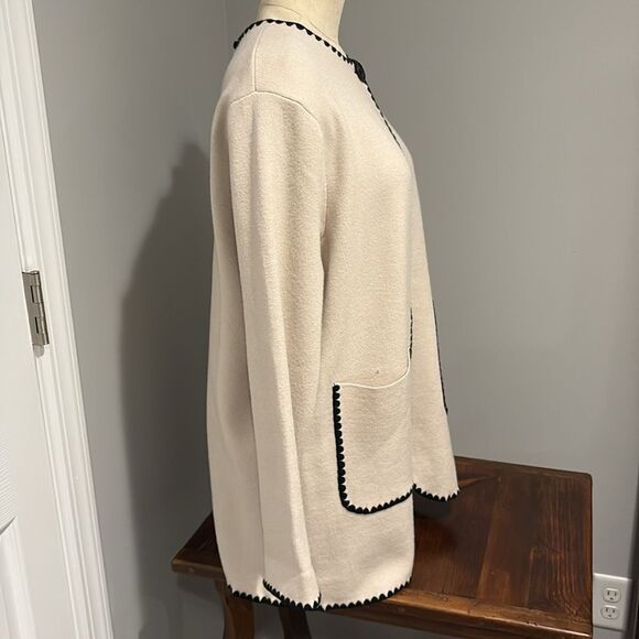 Sioni Contrast Stitch Cardigan Size L - Picture 5 of 12